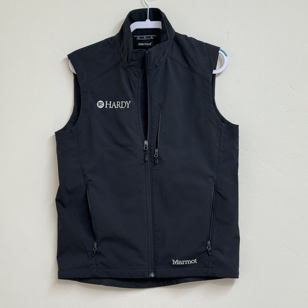 Marmot Approach Vest Mens Black Outdoors Size M Soft Shell Water Repellent 98070